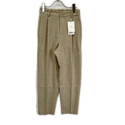 UNITED ARROWS United Arrows beige Spiree IAS pleated tapered pants bottoms