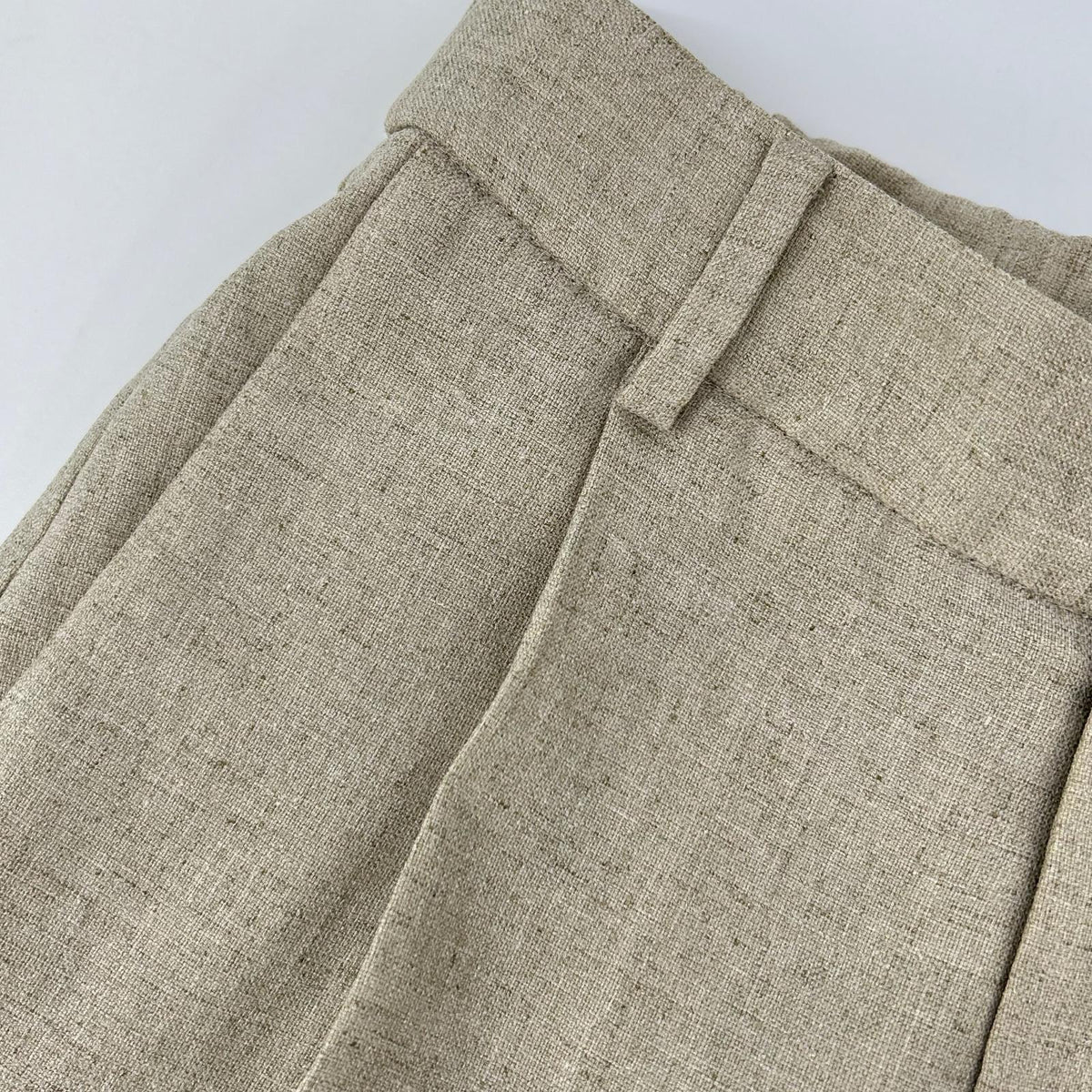 UNITED ARROWS United Arrows beige Spiree IAS pleated tapered pants bottoms