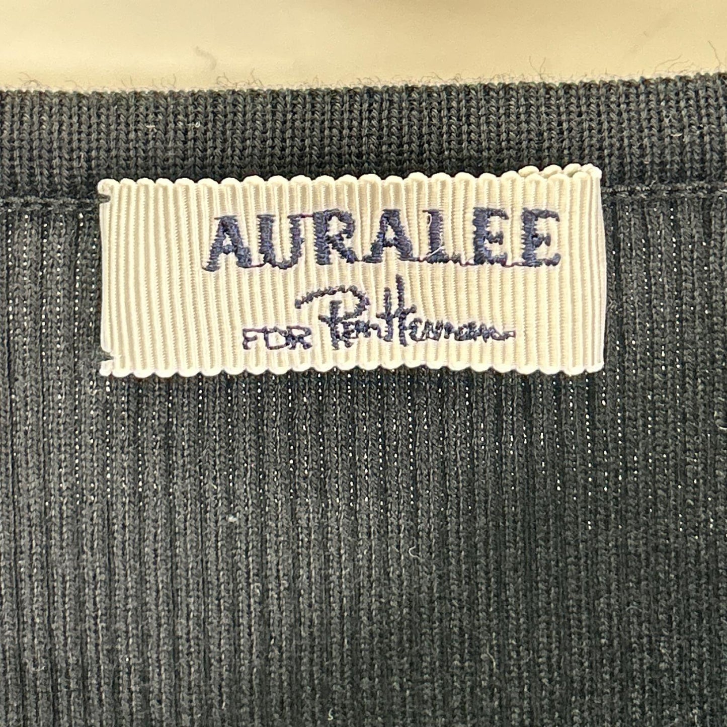 AURALEE オーラリー 別注 A21AB01RH ブラック リブニット カットソー トップス