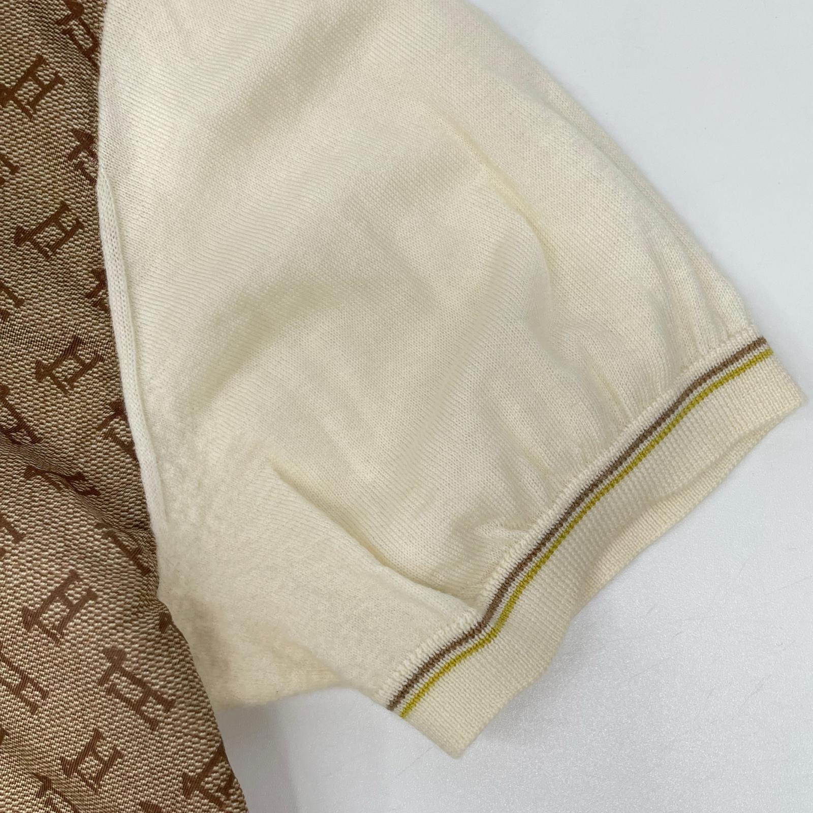 HERNO ヘルノ MG0001D-70028-1033 ブラウン Hモノグラム ニットドッキングカットソー トップス