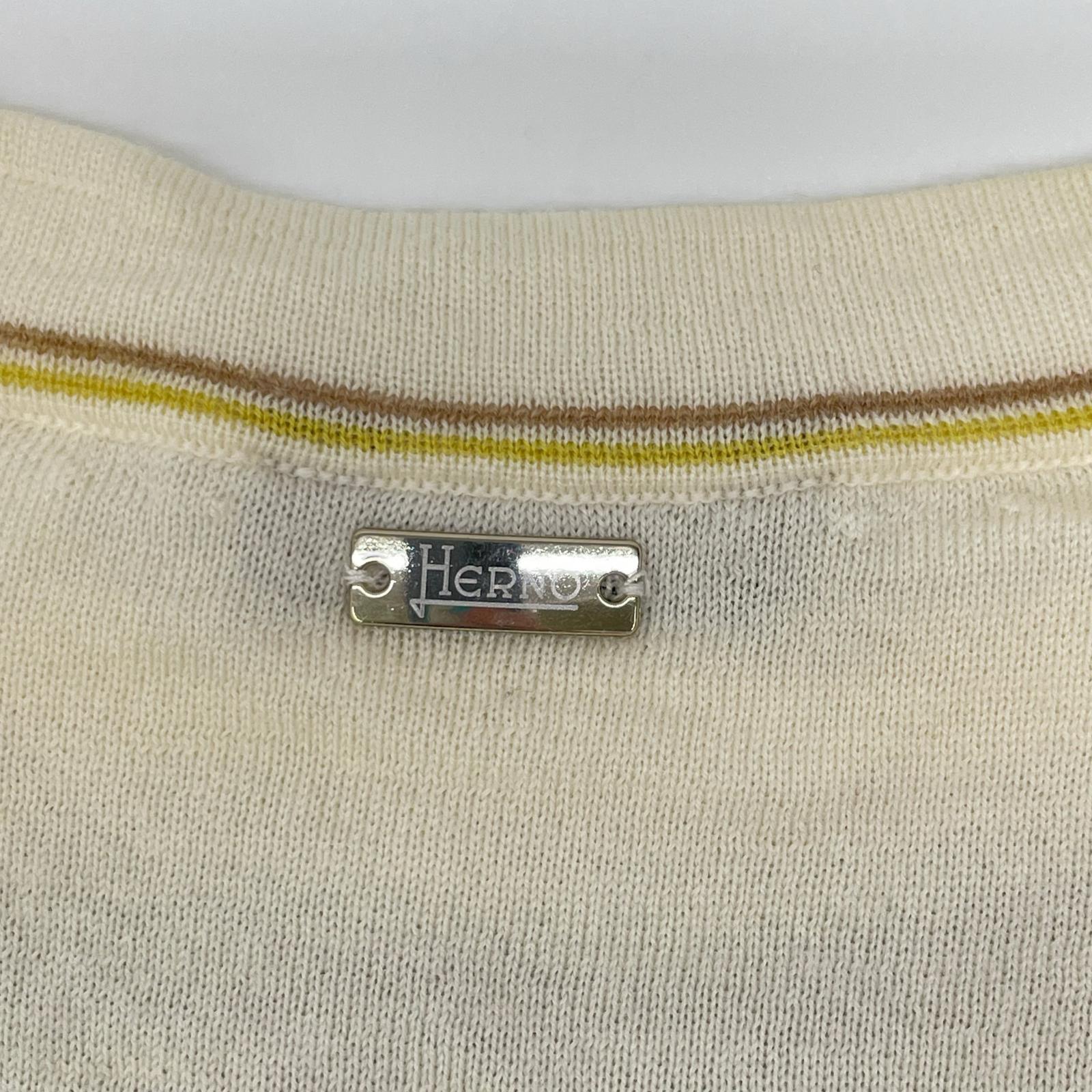 HERNO ヘルノ MG0001D-70028-1033 ブラウン Hモノグラム ニットドッキングカットソー トップス