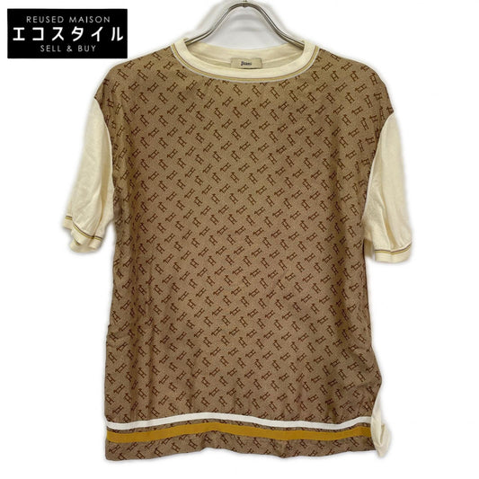 HERNO ヘルノ MG0001D-70028-1033 ブラウン Hモノグラム ニットドッキングカットソー トップス