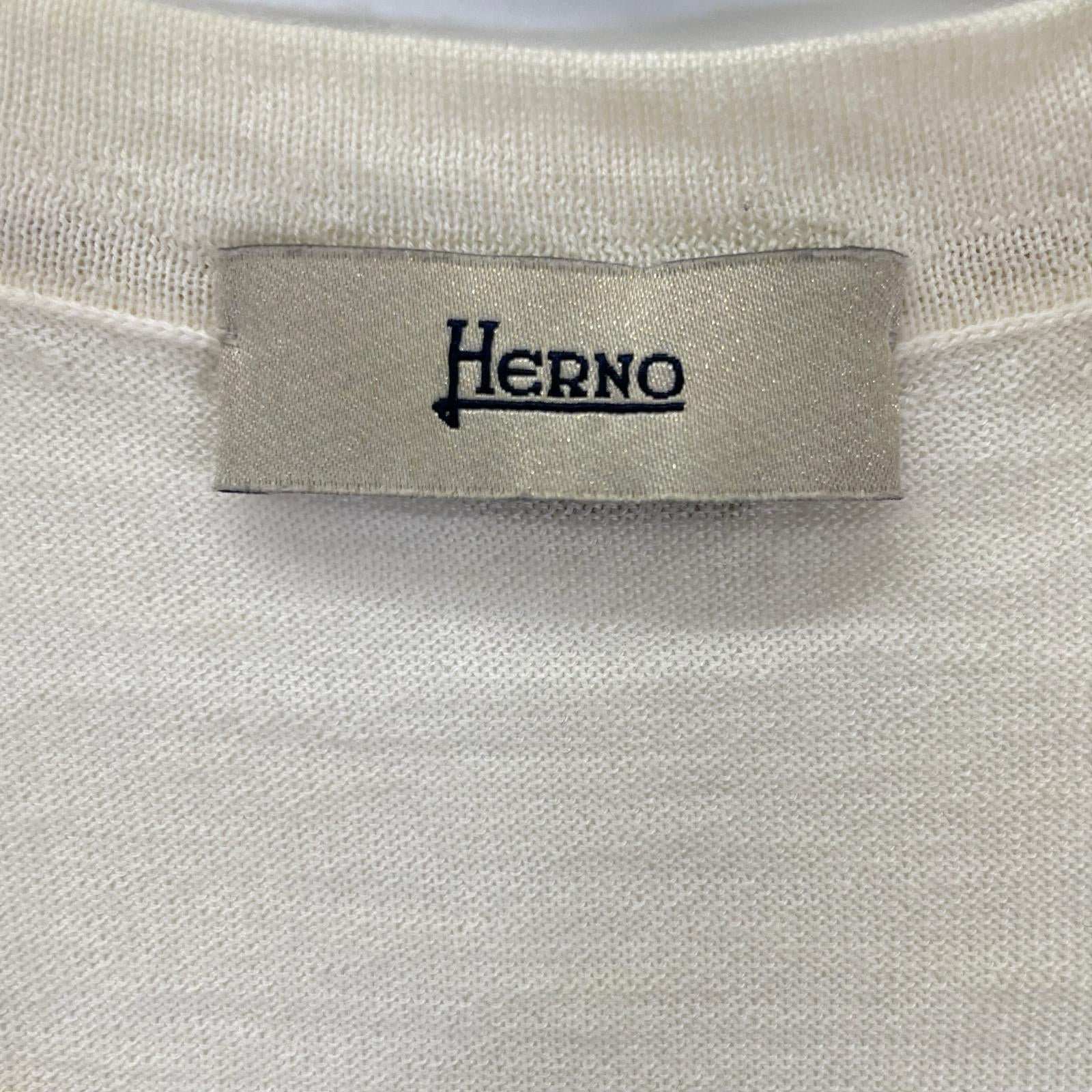 HERNO ヘルノ MG0001D-70028-1033 ブラウン Hモノグラム ニットドッキングカットソー トップス