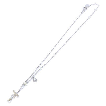 DIOR ディオール リボンモチーフ ティアドロップ ネックレス