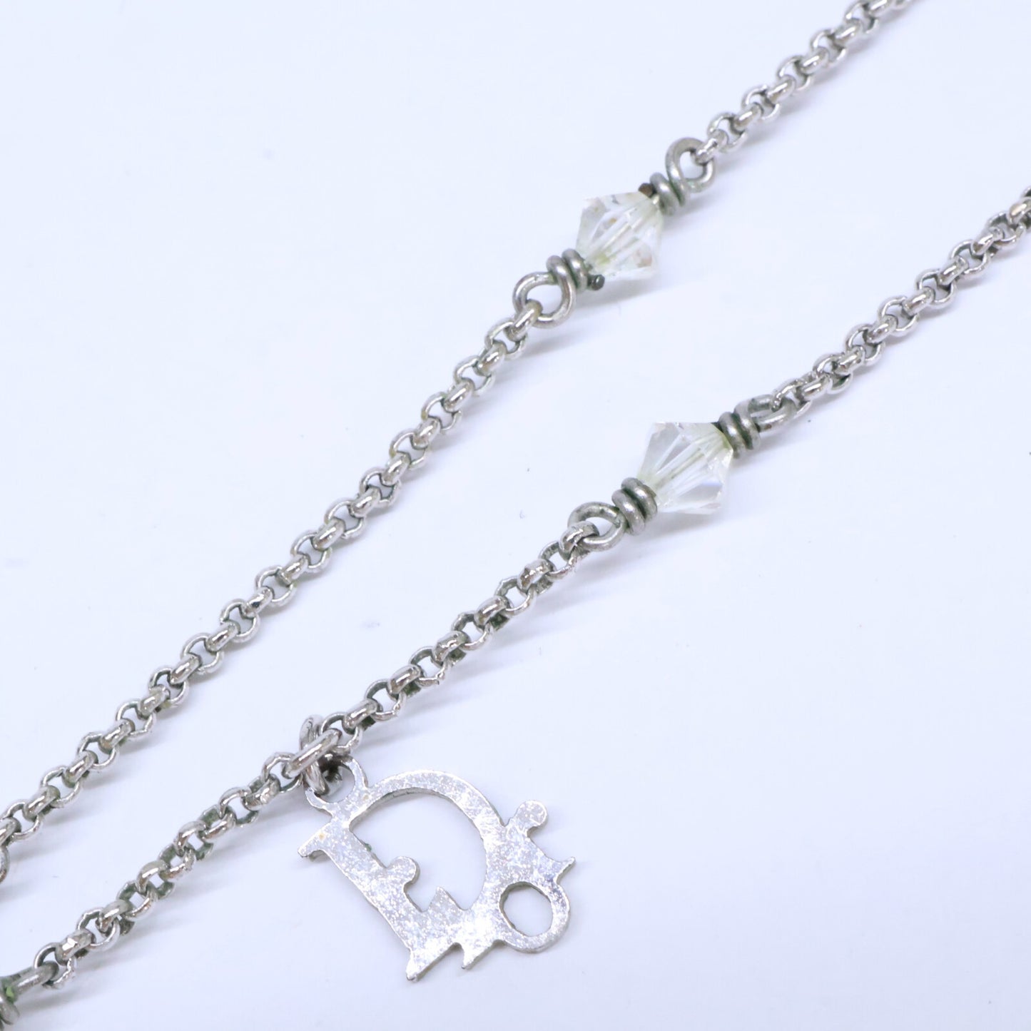 DIOR ディオール リボンモチーフ ティアドロップ ネックレス
