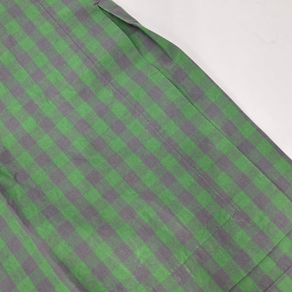 BLAMINK Blamink 7926-230-0341 green x purple block-check band-collar sleeveless maxi dress