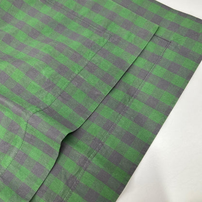 BLAMINK Blamink 7926-230-0341 green x purple block-check band-collar sleeveless maxi dress