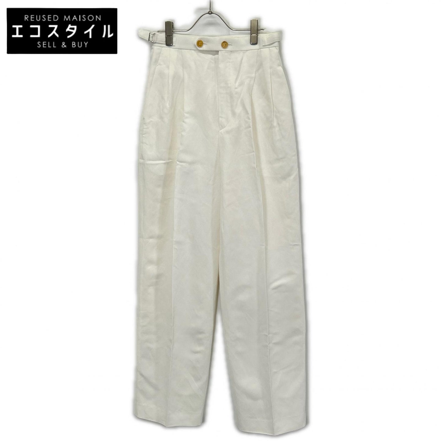 BLAMINK ブラミンク 7914-299-0362 ホワイト RESORT タックテーパードパンツ ボトムス