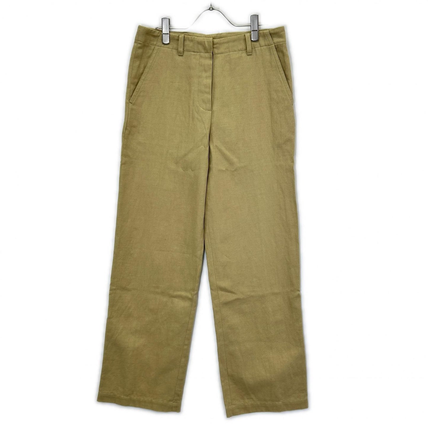 DRIES VAN NOTEN ドリスヴァンノッテン ベージュ コットン リネン ボタンフライ チノパンツ ボトムス
