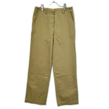 DRIES VAN NOTEN ドリスヴァンノッテン ベージュ コットン リネン ボタンフライ チノパンツ ボトムス