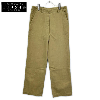 DRIES VAN NOTEN ドリスヴァンノッテン ベージュ コットン リネン ボタンフライ チノパンツ ボトムス