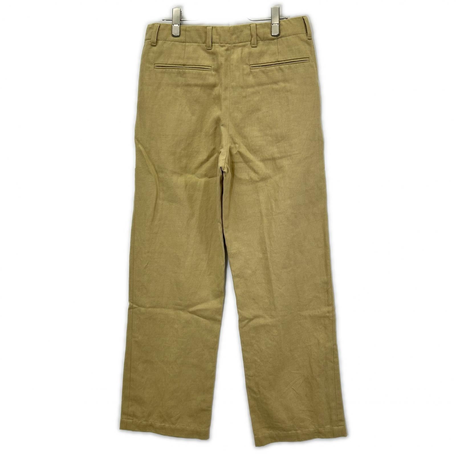 DRIES VAN NOTEN ドリスヴァンノッテン ベージュ コットン リネン ボタンフライ チノパンツ ボトムス