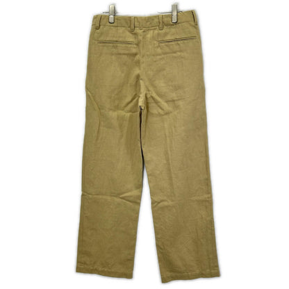 DRIES VAN NOTEN ドリスヴァンノッテン ベージュ コットン リネン ボタンフライ チノパンツ ボトムス