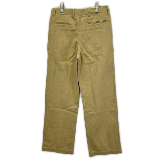 DRIES VAN NOTEN ドリスヴァンノッテン ベージュ コットン リネン ボタンフライ チノパンツ ボトムス