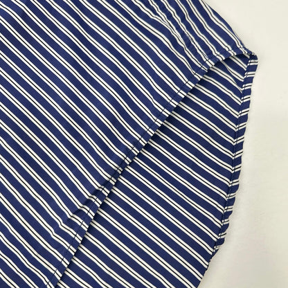 BALENCIAGA バレンシアガ 25年 857814 ブルー ロゴオーバーサイズシャツ トップス
