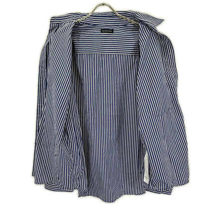 BALENCIAGA バレンシアガ 25年 857814 ブルー ロゴオーバーサイズシャツ トップス