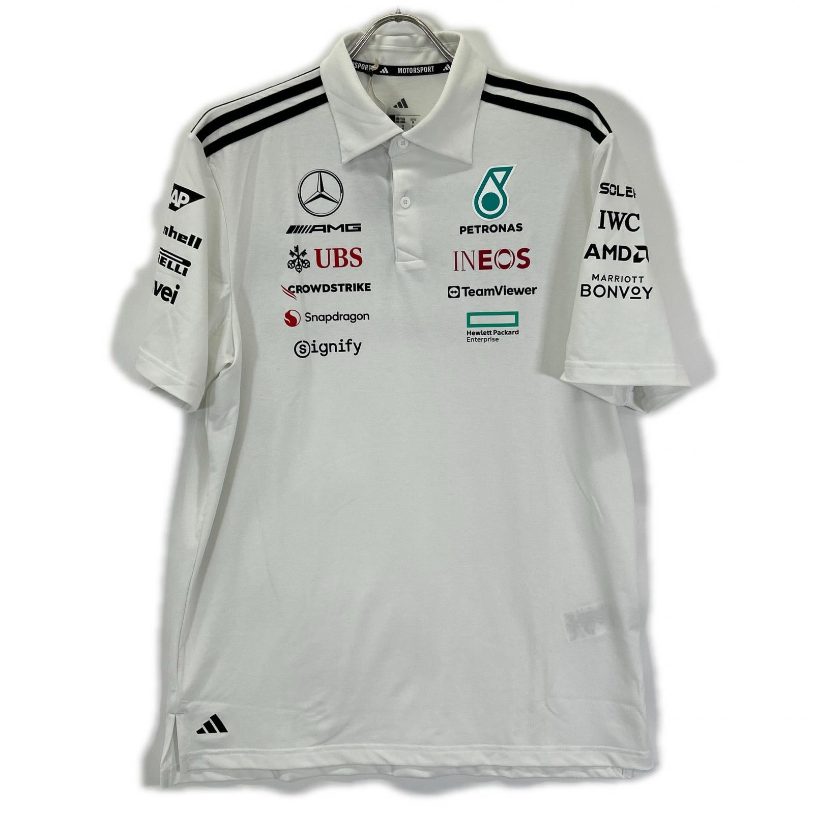 adidas アディダス JW0586 ホワイト Mercedes-AMG PETRONAS F1チーム ポロシャツ トップス