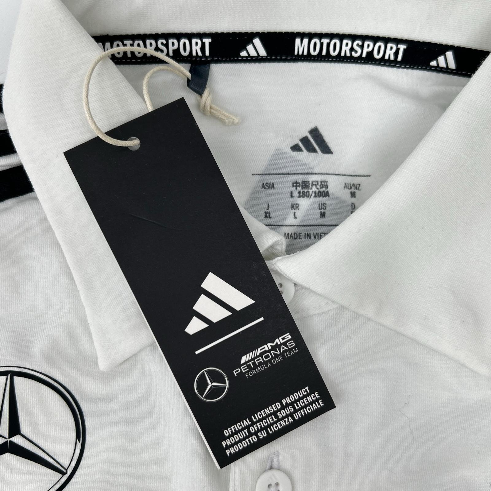 adidas アディダス JW0586 ホワイト Mercedes-AMG PETRONAS F1チーム ポロシャツ トップス
