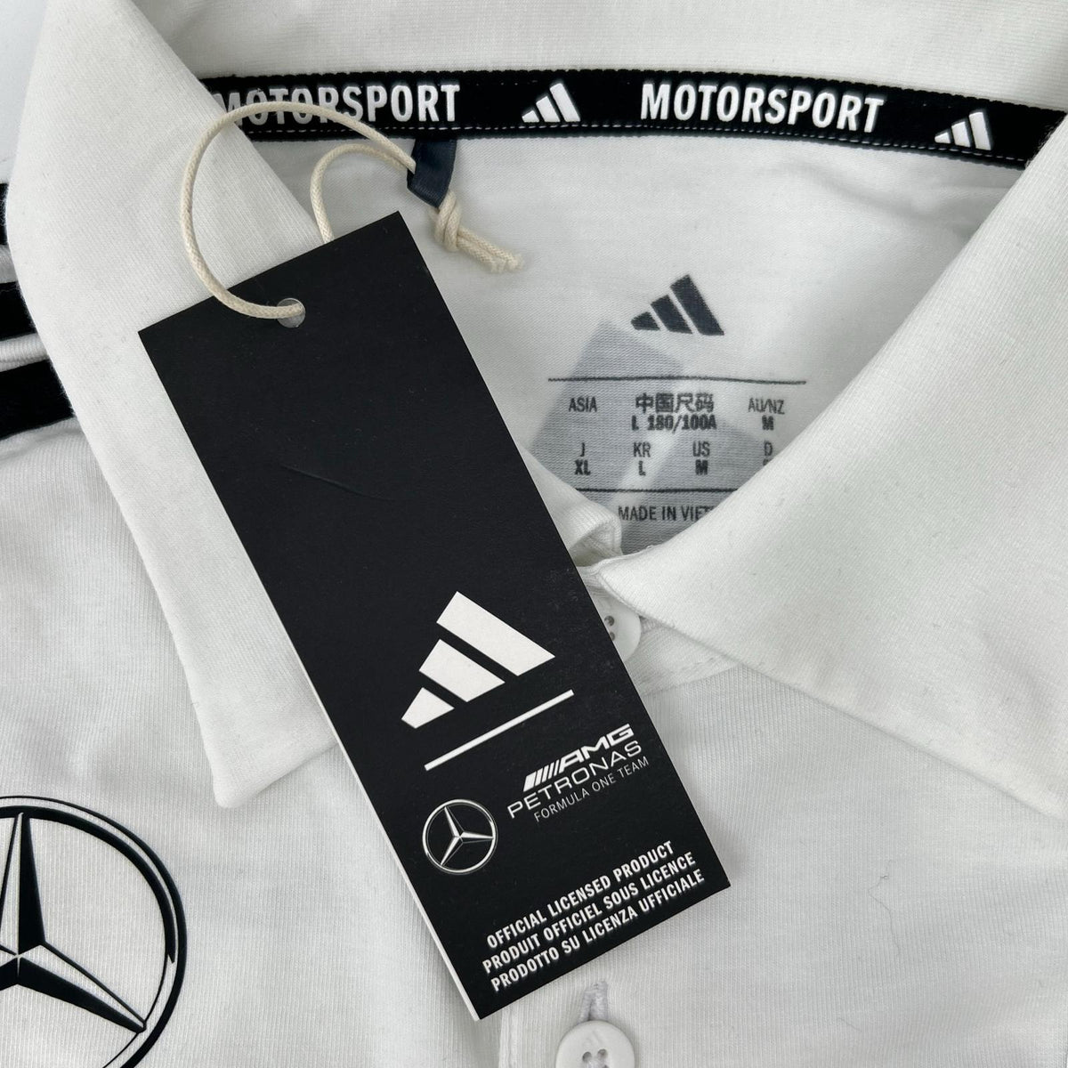 adidas アディダス JW0586 ホワイト Mercedes-AMG PETRONAS F1チーム ポロシャツ トップス
