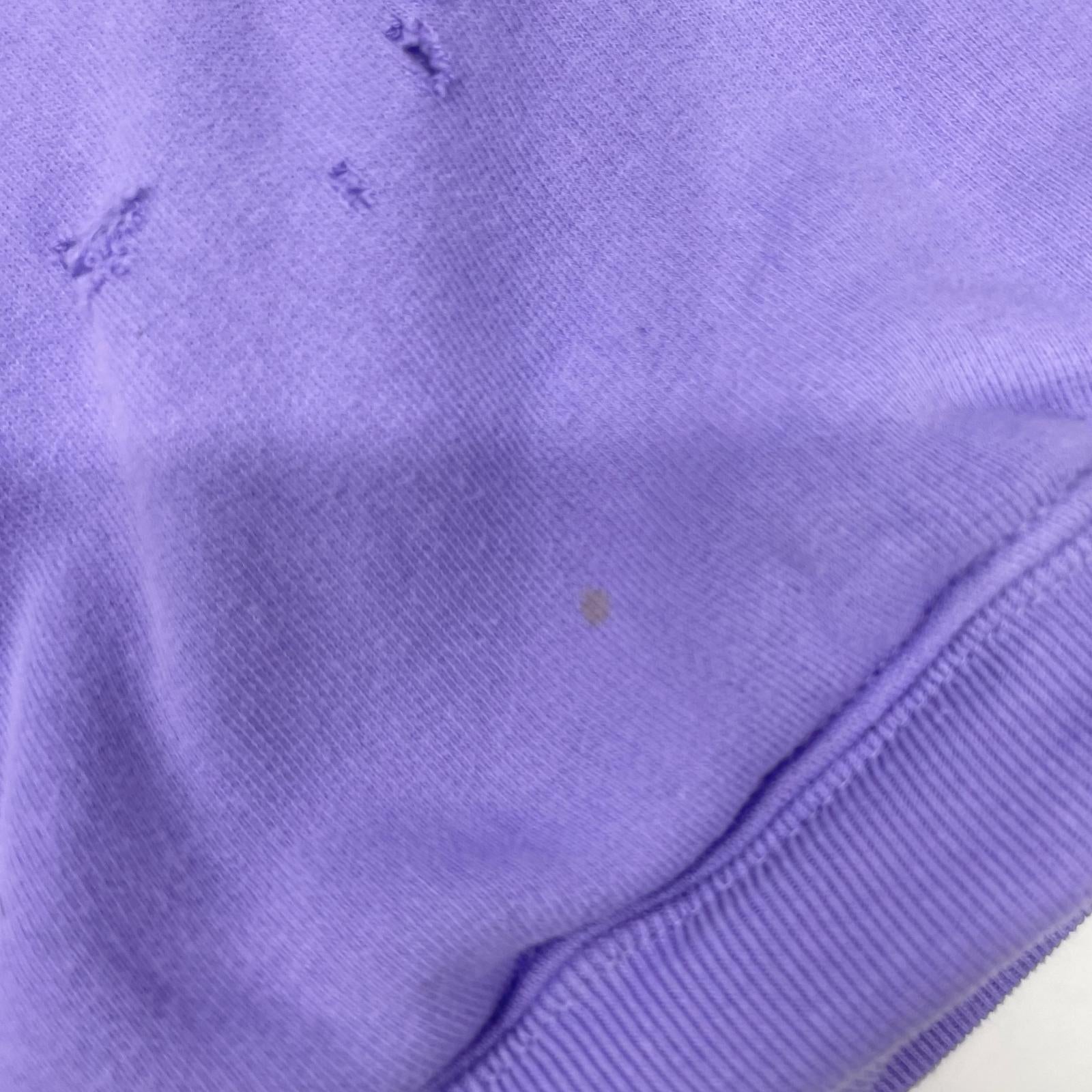 BALENCIAGA バレンシアガ 21年 659403 パープル DESTROYED HOODIE パーカー トップス
