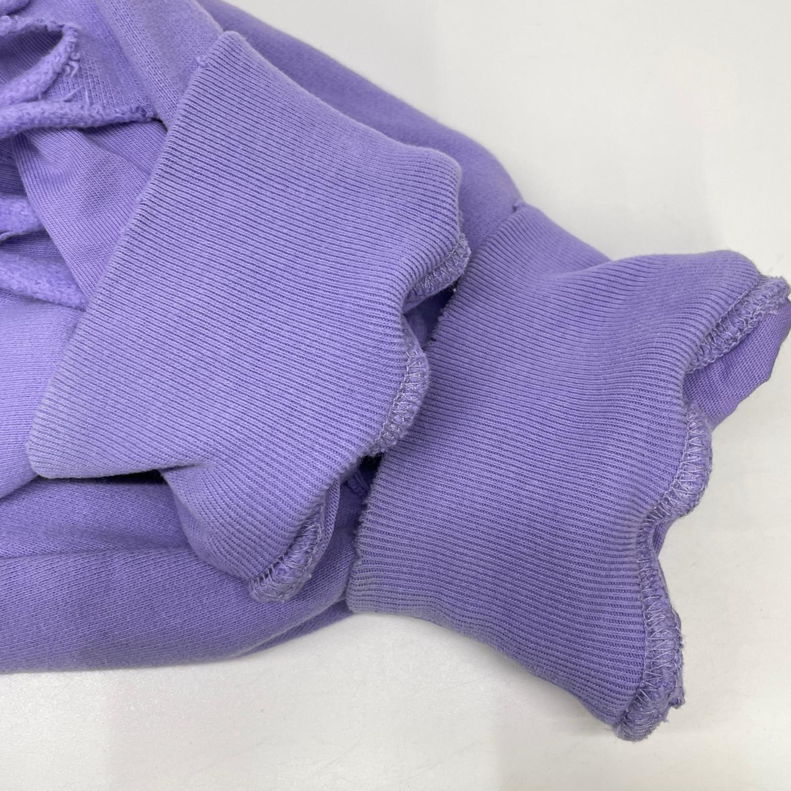 BALENCIAGA バレンシアガ 21年 659403 パープル DESTROYED HOODIE パーカー トップス