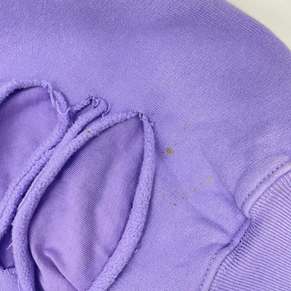 BALENCIAGA バレンシアガ 21年 659403 パープル DESTROYED HOODIE パーカー トップス