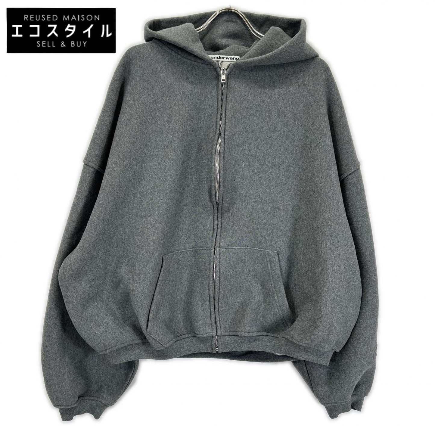 ALEXANDER WANG アレキサンダーワン 6CC2242051 グレー Dense Fleece Star ジップアップフーディ トップス