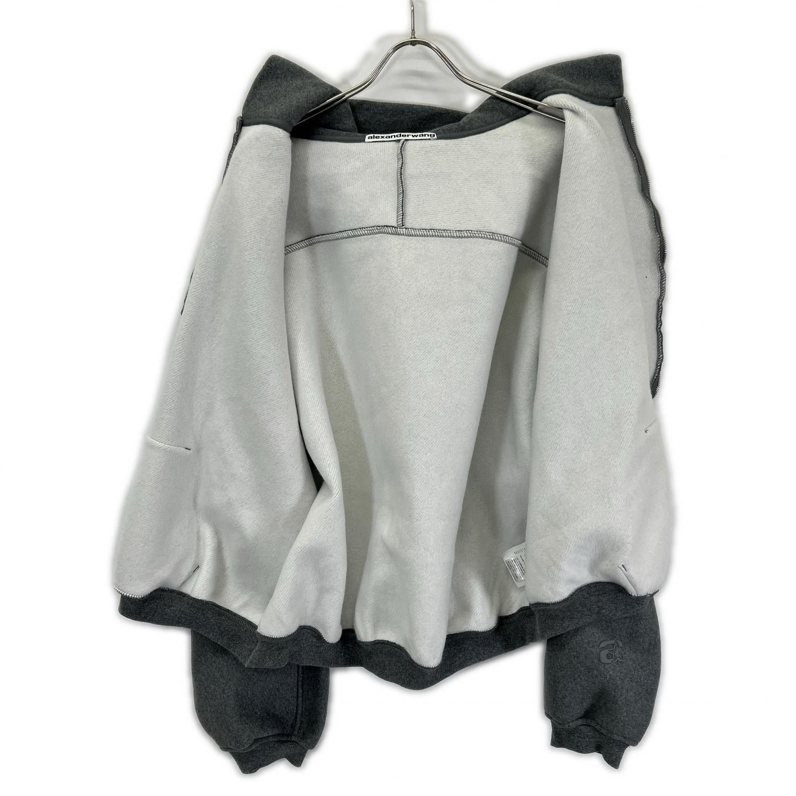 ALEXANDER WANG アレキサンダーワン 6CC2242051 グレー Dense Fleece Star ジップアップフーディ トップス