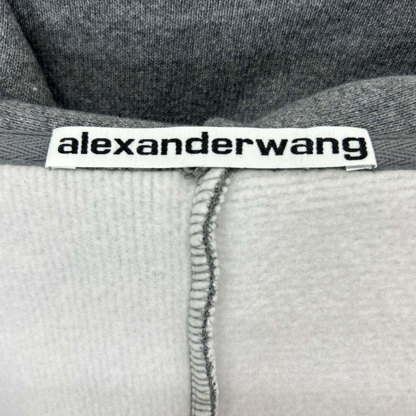 ALEXANDER WANG アレキサンダーワン 6CC2242051 グレー Dense Fleece Star ジップアップフーディ トップス