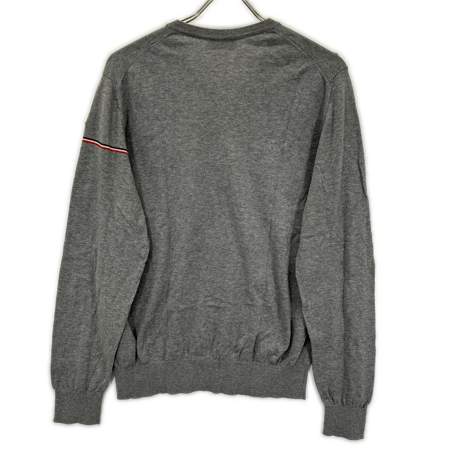 MONCLER モンクレール グレー コットン Vネック セーター トップス