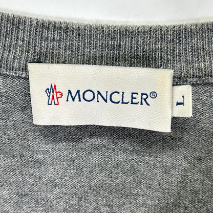 MONCLER モンクレール グレー コットン Vネック セーター トップス