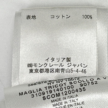 MONCLER モンクレール グレー コットン Vネック セーター トップス