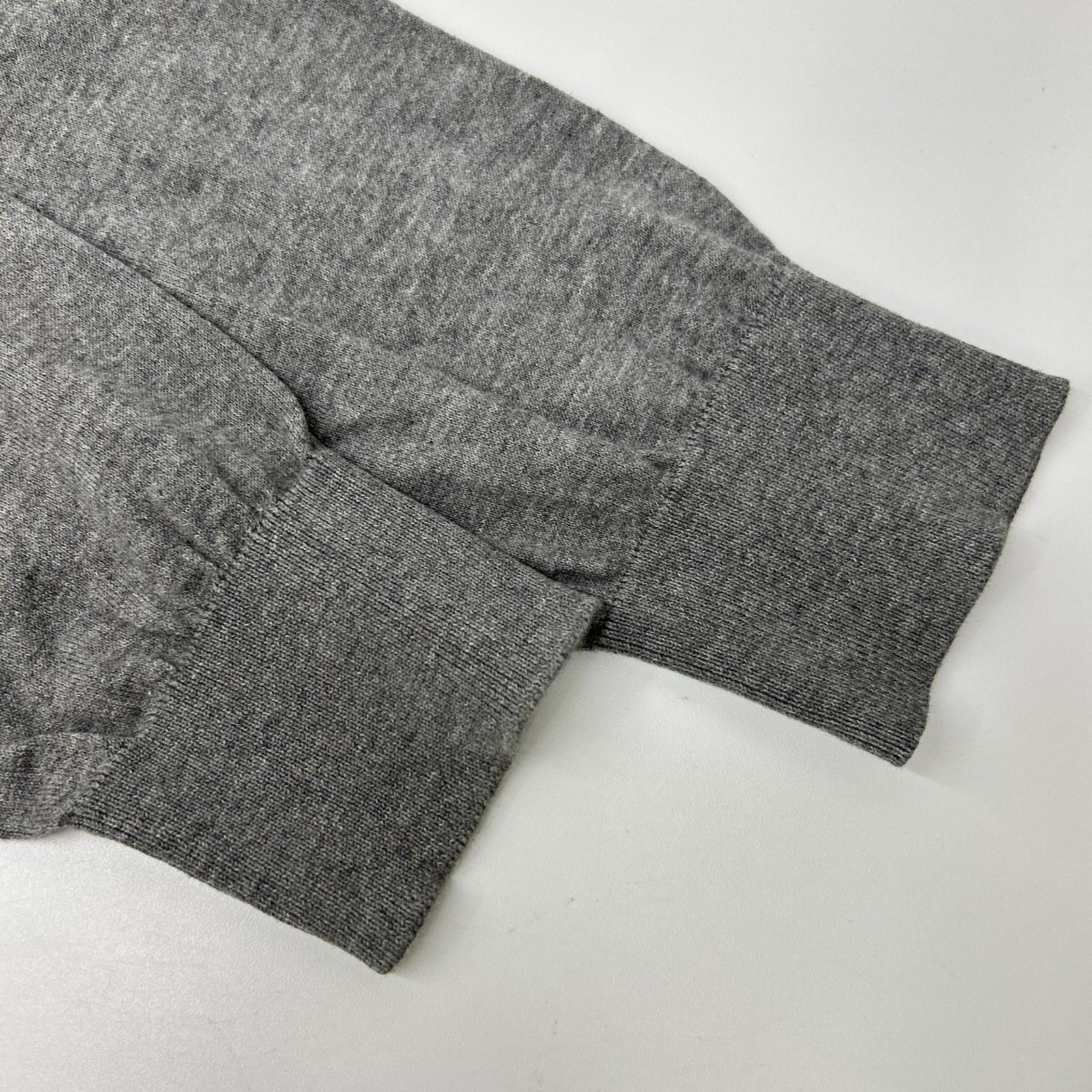 MONCLER モンクレール グレー コットン Vネック セーター トップス