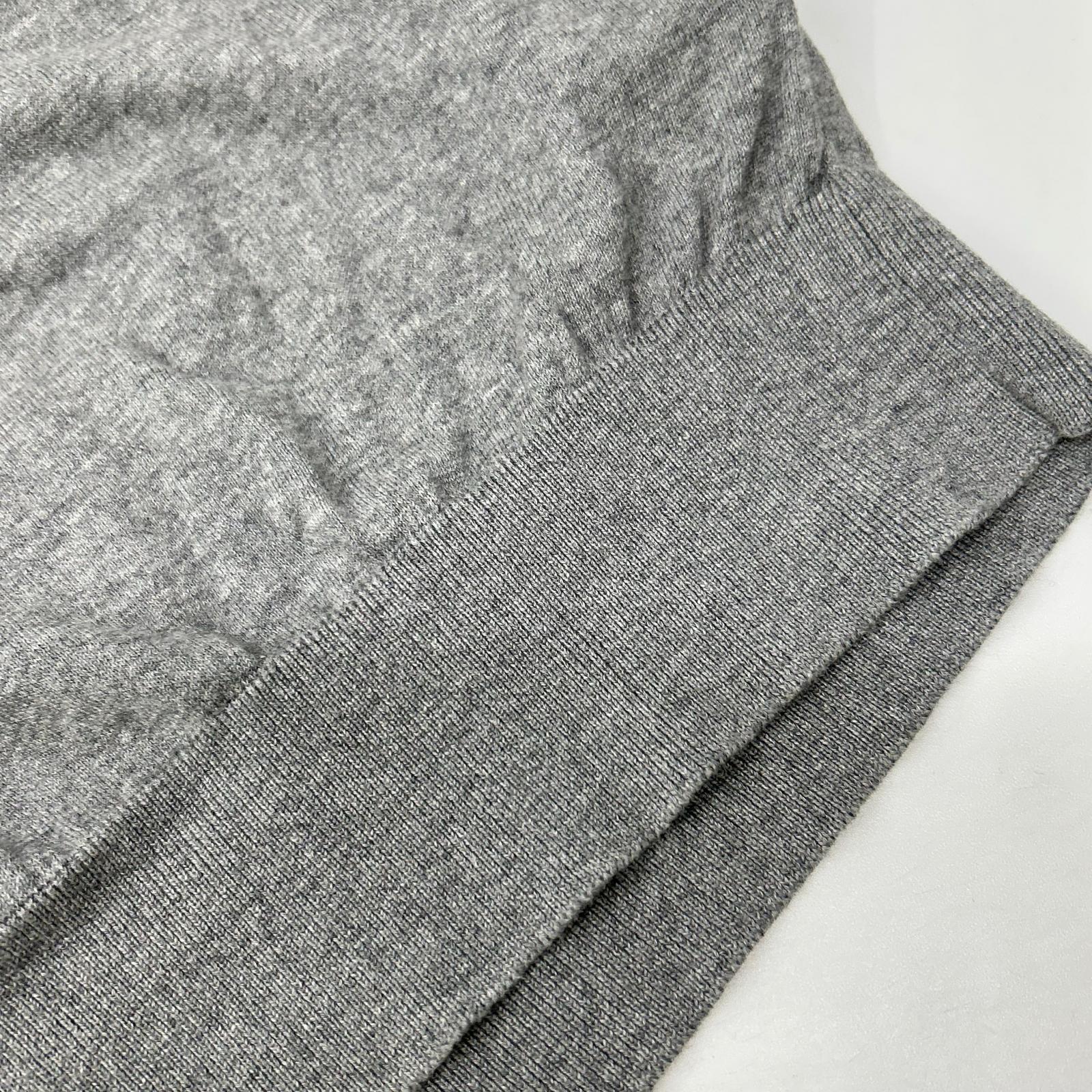 MONCLER モンクレール グレー コットン Vネック セーター トップス