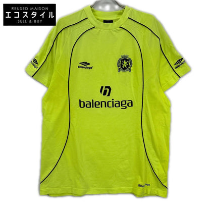 BALENCIAGA バレンシアガ 23年 777705 イエロー PARIS SOCCER Tシャツ トップス