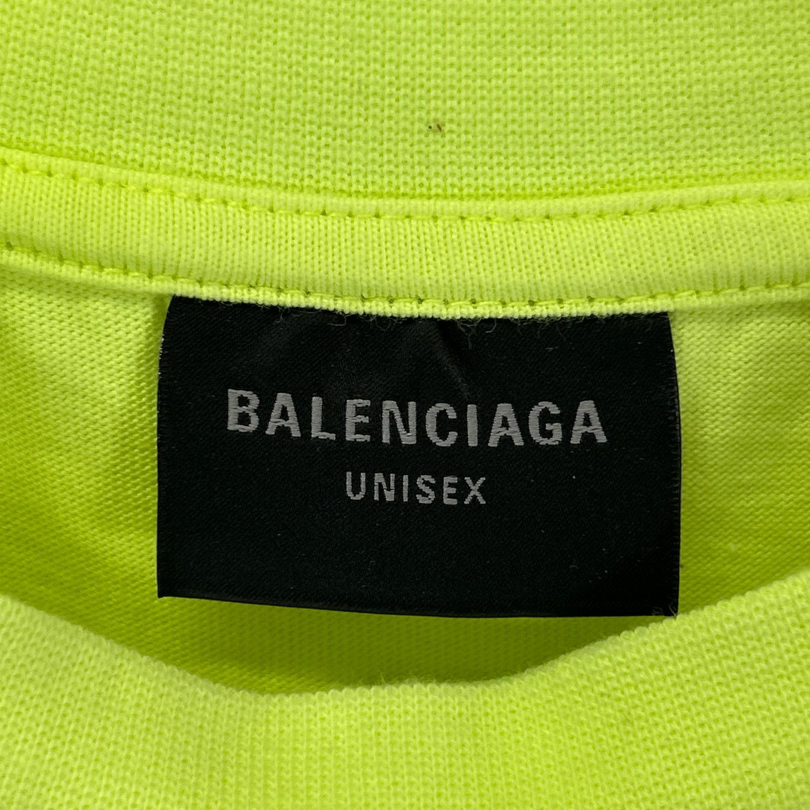 BALENCIAGA バレンシアガ 23年 777705 イエロー PARIS SOCCER Tシャツ トップス
