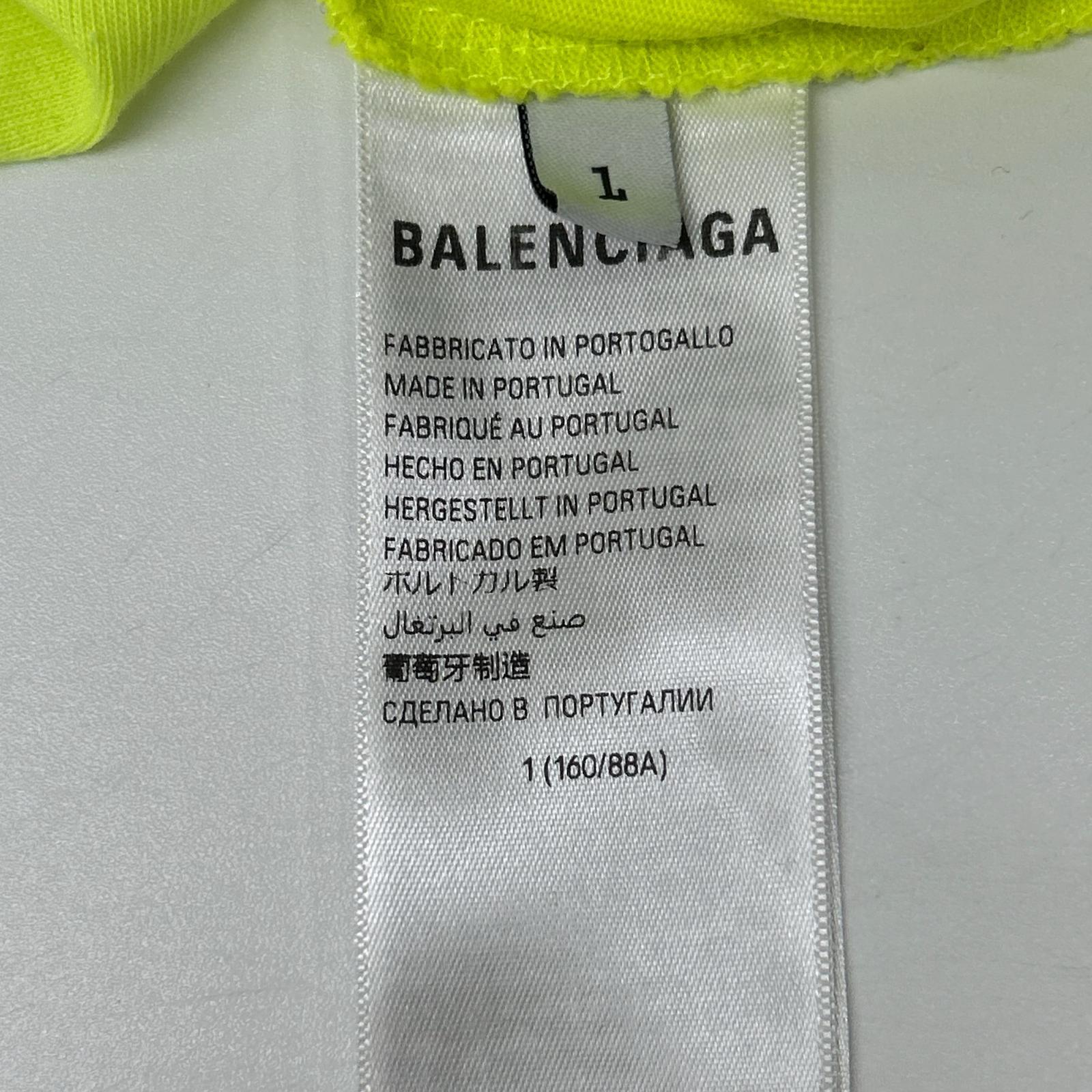 BALENCIAGA バレンシアガ 23年 777705 イエロー PARIS SOCCER Tシャツ トップス