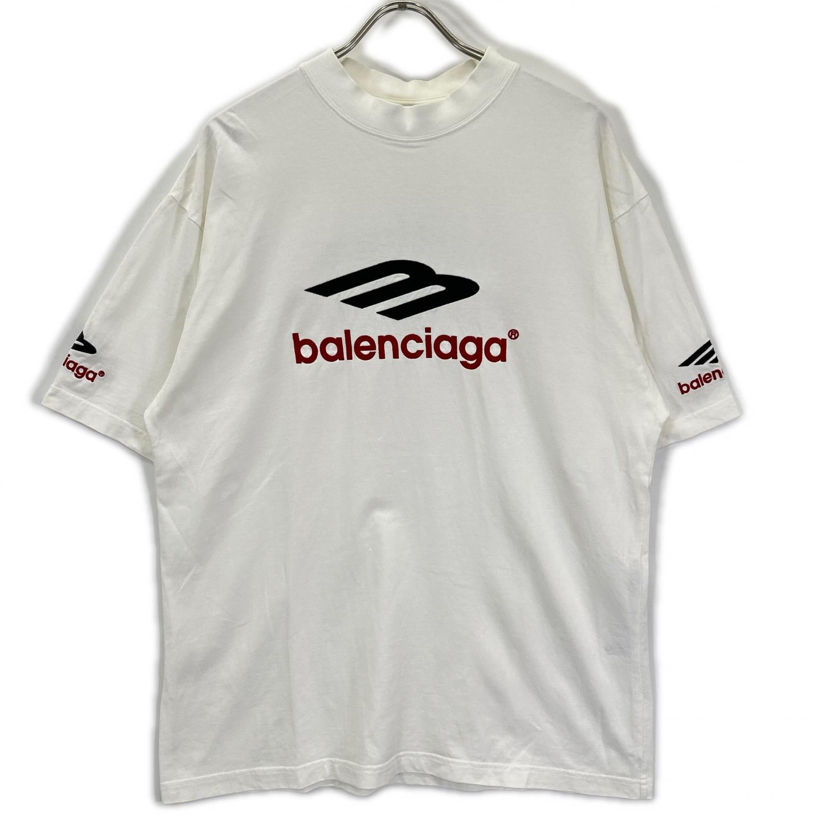 BALENCIAGA バレンシアガ 23年 764235 ホワイト 3B Sports icon Tシャツ トップス