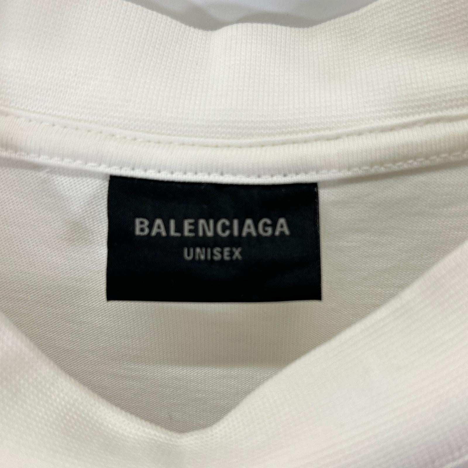 BALENCIAGA バレンシアガ 23年 764235 ホワイト 3B Sports icon Tシャツ トップス