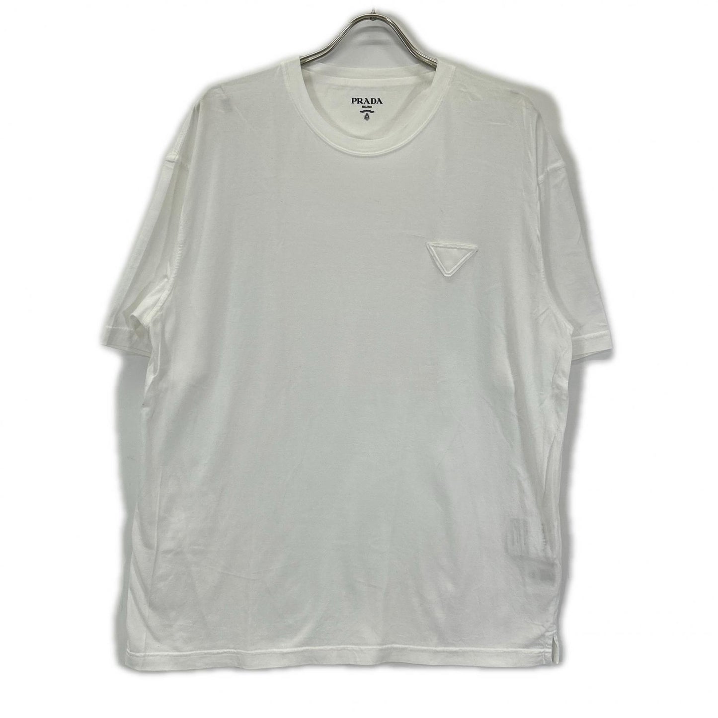 PRADA プラダ 22年 UJN852 ホワイト コットン Tシャツ トップス