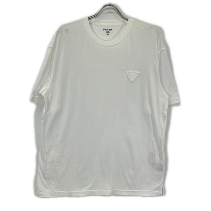 PRADA プラダ 22年 UJN852 ホワイト コットン Tシャツ トップス