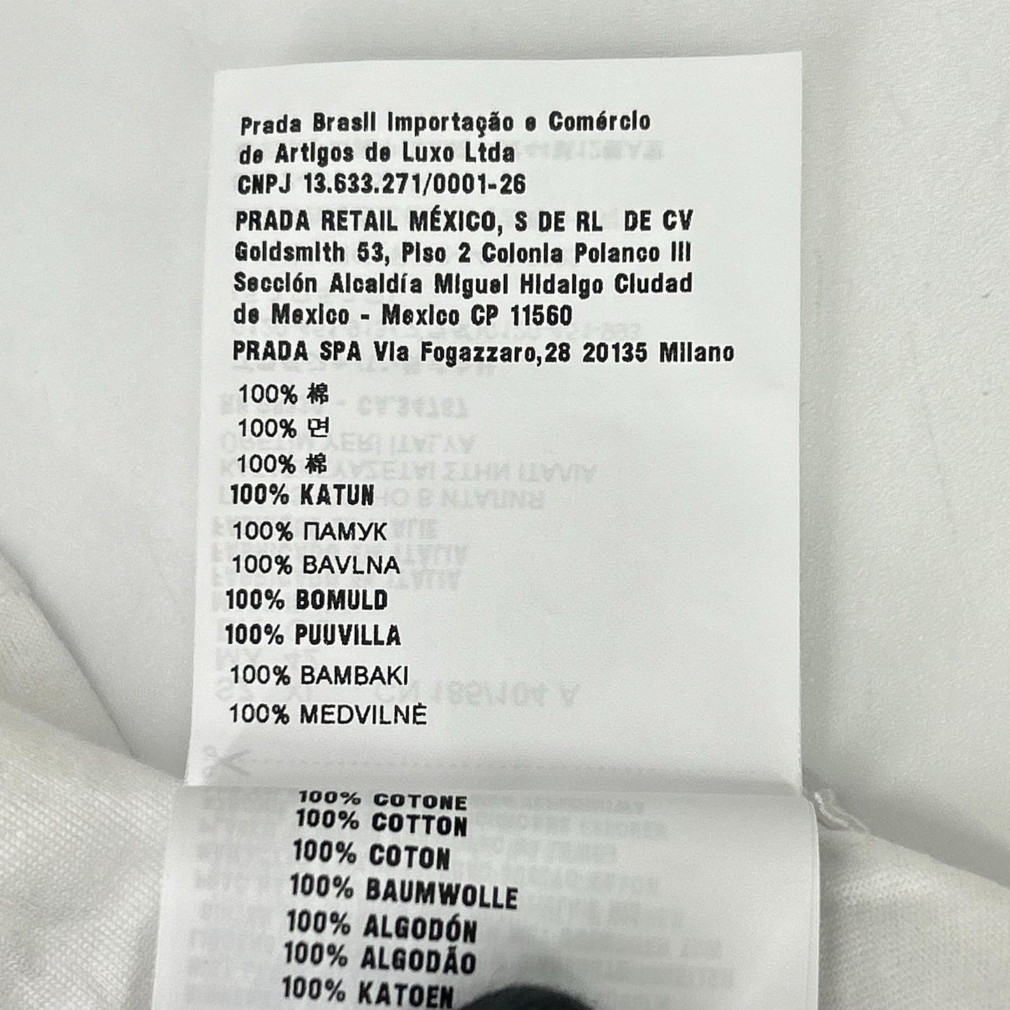 PRADA プラダ 22年 UJN852 ホワイト コットン Tシャツ トップス