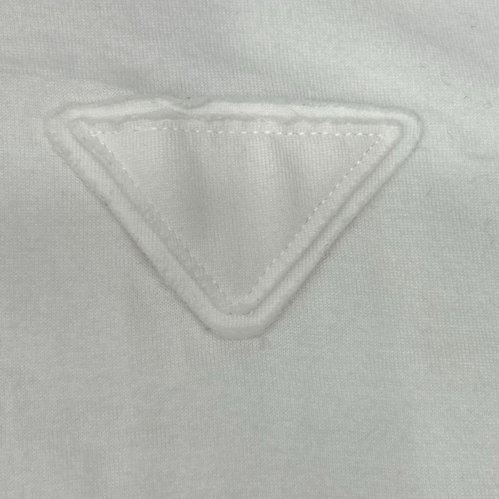 PRADA プラダ 22年 UJN852 ホワイト コットン Tシャツ トップス