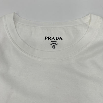 PRADA プラダ 22年 UJN852 ホワイト コットン Tシャツ トップス