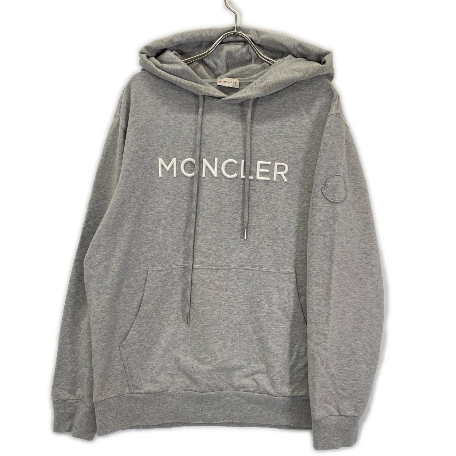 MONCLER モンクレール 22年 グレー FELPA CON CAPPUCCIO フーディー パーカー トップス
