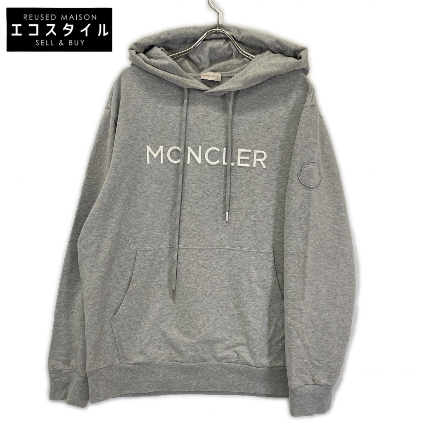 MONCLER モンクレール 22年 グレー FELPA CON CAPPUCCIO フーディー パーカー トップス