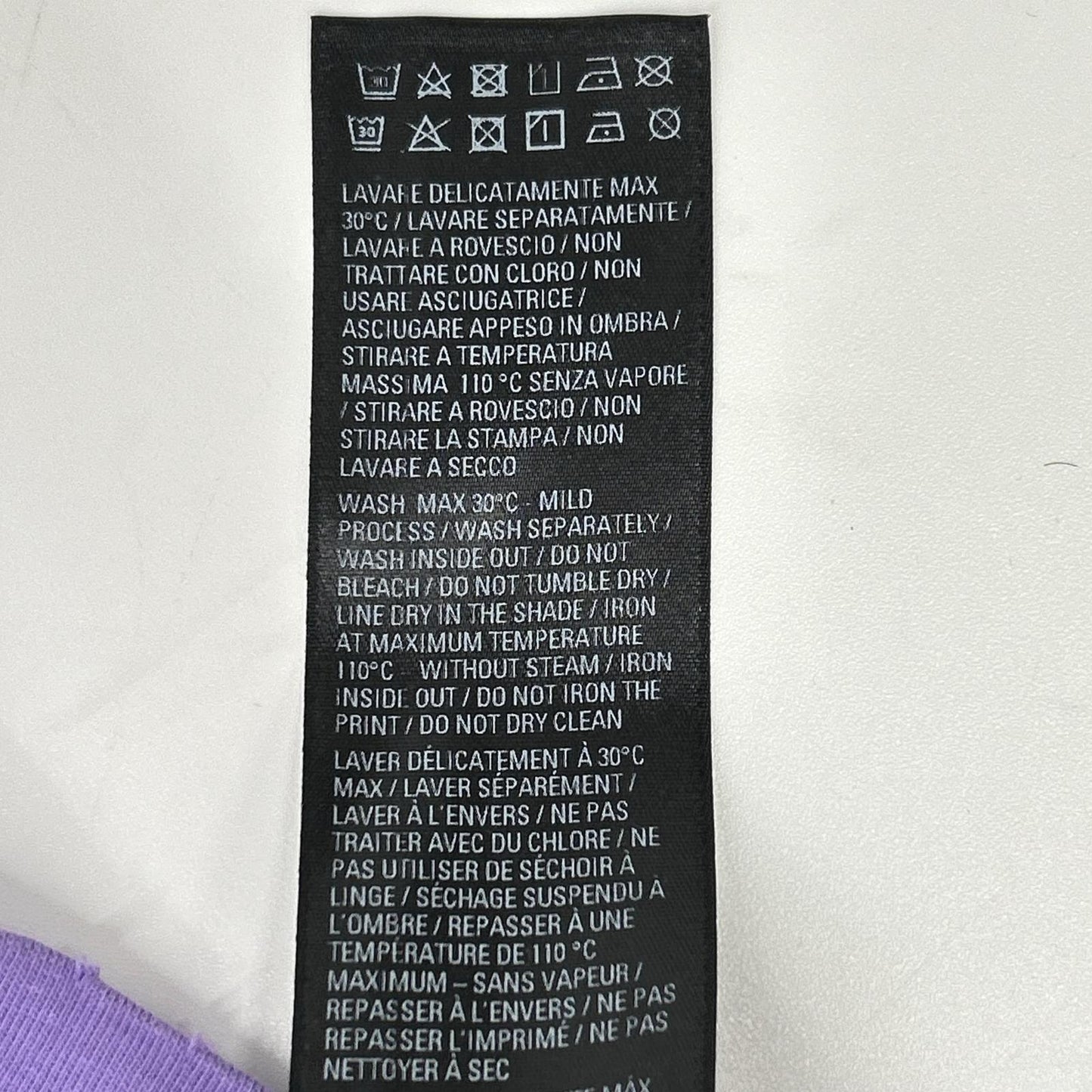 BALENCIAGA バレンシアガ 21年 651795 パープル デストロイ加工 Tシャツ トップス