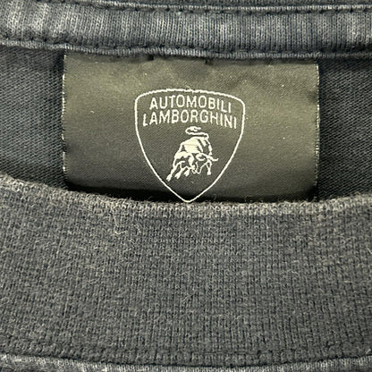 BALENCIAGA バレンシアガ 25年 831305 ブラック Lamborghini ロゴプリント Tシャツ トップス