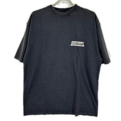 BALENCIAGA バレンシアガ 25年 764235 マスキングテープ デストロイ加工 Tシャツ トップス
