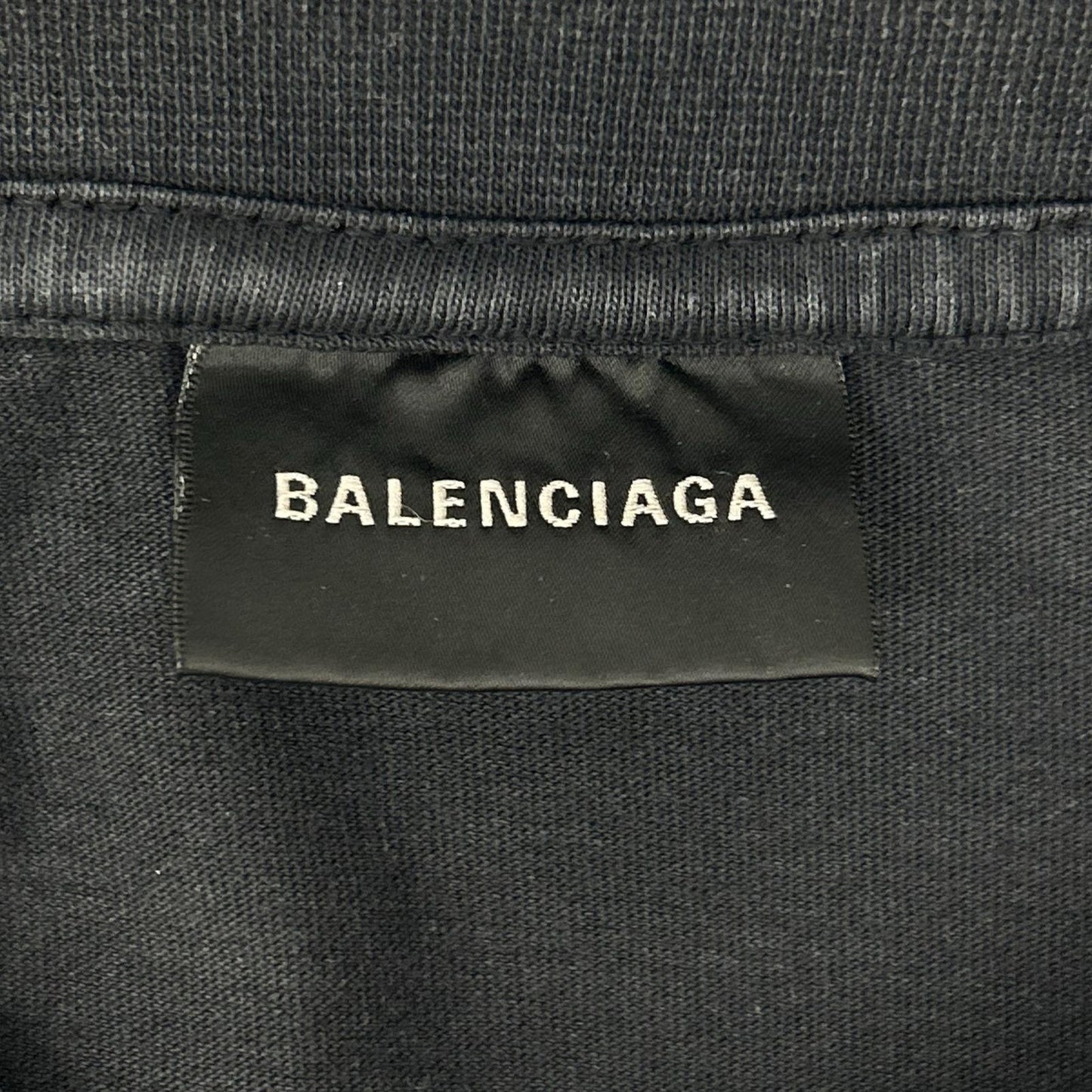 BALENCIAGA バレンシアガ 25年 764235 マスキングテープ デストロイ加工 Tシャツ トップス